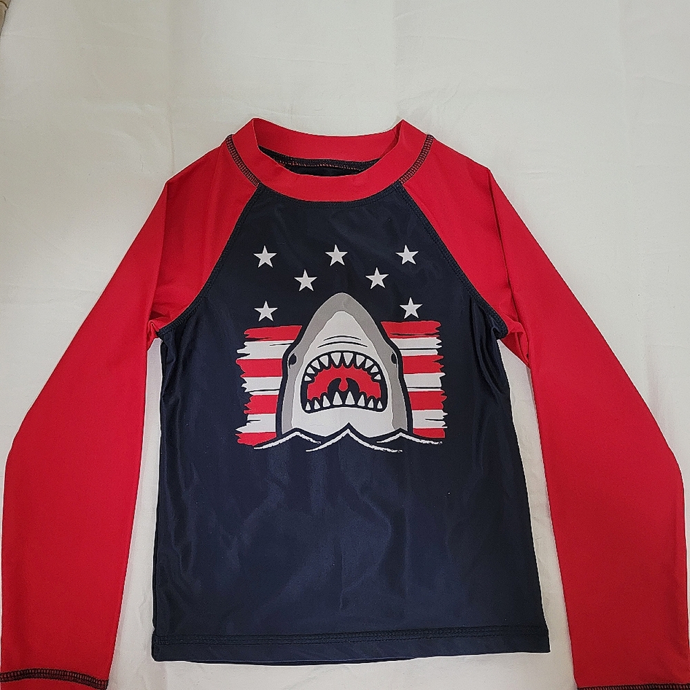 Lightning Bug boys size 6, solar, swim rash guard, long sleeve shirt.